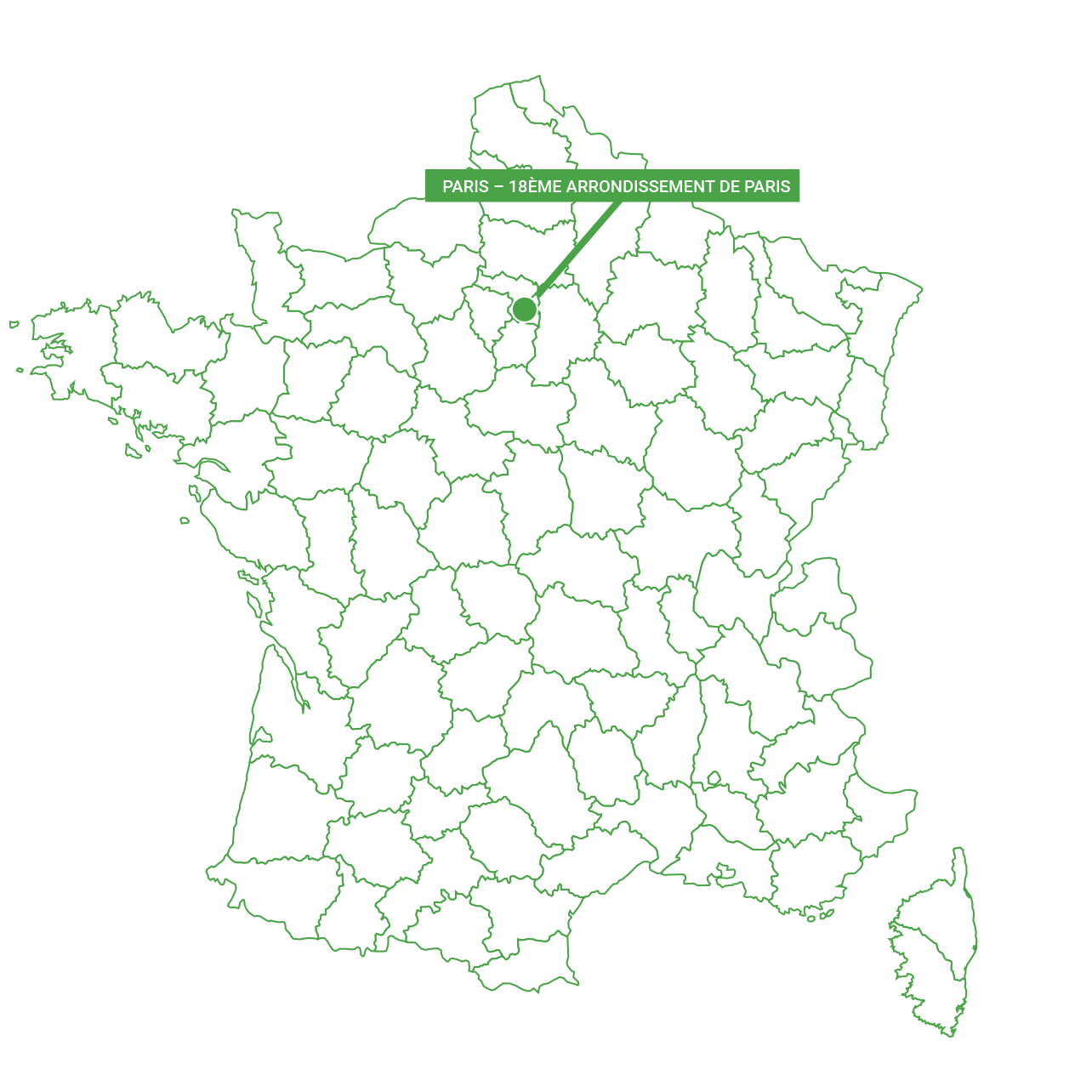 Carte Paris 18e
