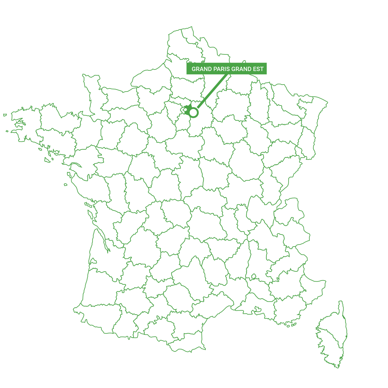 Carte de Paris Grand-Est