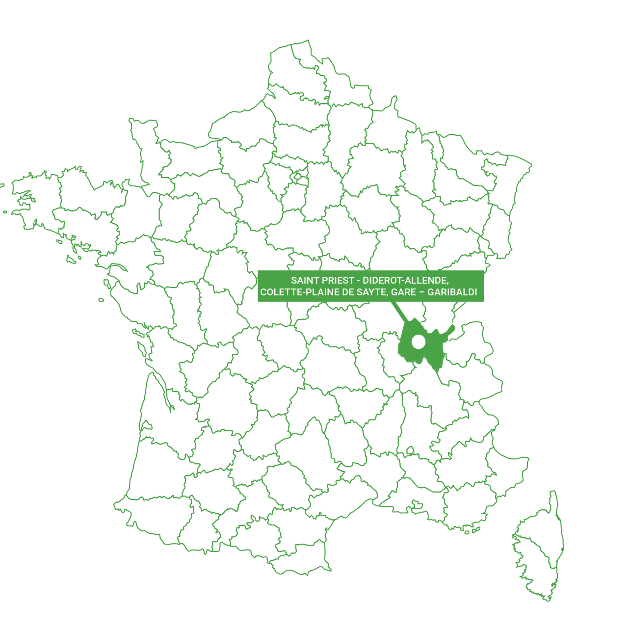 Carte de Saint-Priest